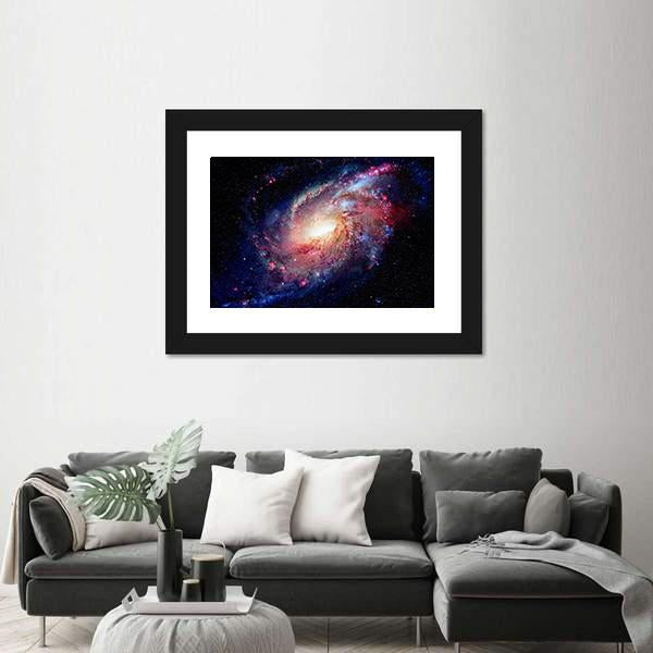 Young Galaxy In Deep Space Canvas Wall Art-3 Horizontal-Gallery Wrap-25" x 16"-Tiaracle