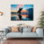 Young Surfer With Board On The Beach Canvas Wall Art-4 Horizontal-Gallery Wrap-34" x 24"-Tiaracle