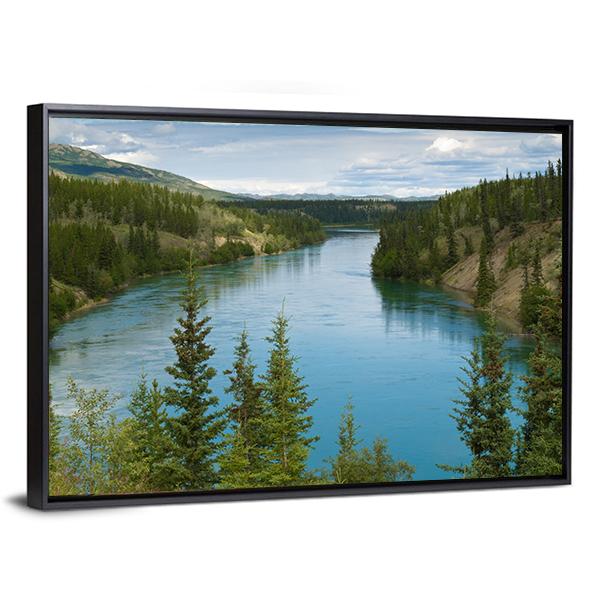 Yukon River Canvas Wall Art-5 Horizontal-Gallery Wrap-22" x 12"-Tiaracle