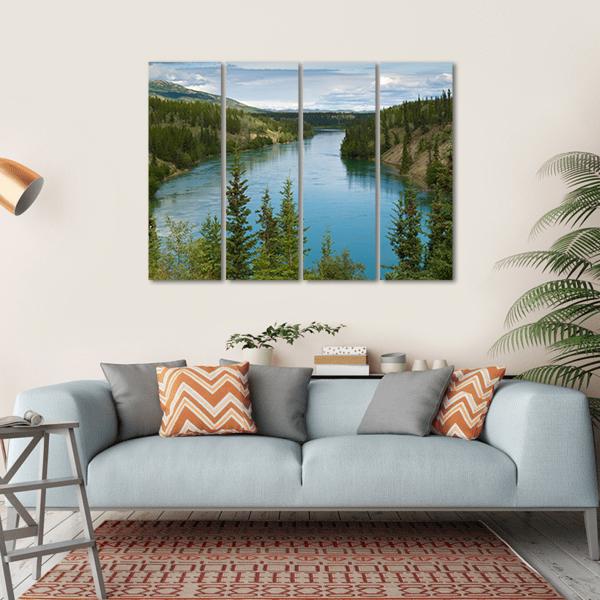 Yukon River Canvas Wall Art-4 Horizontal-Gallery Wrap-34" x 24"-Tiaracle
