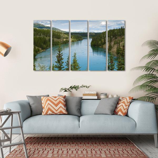 Yukon River Canvas Wall Art-5 Horizontal-Gallery Wrap-22" x 12"-Tiaracle