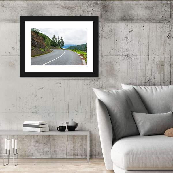 Yunnan Lugu Lake Road In China Canvas Wall Art-3 Horizontal-Gallery Wrap-25" x 16"-Tiaracle