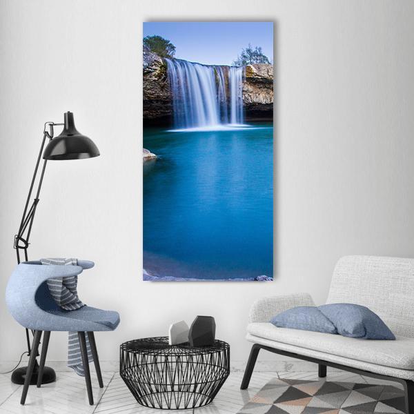 Zaecki Krov Waterfall In Croatia Vertical Canvas Wall Art-1 Vertical-Gallery Wrap-12" x 24"-Tiaracle