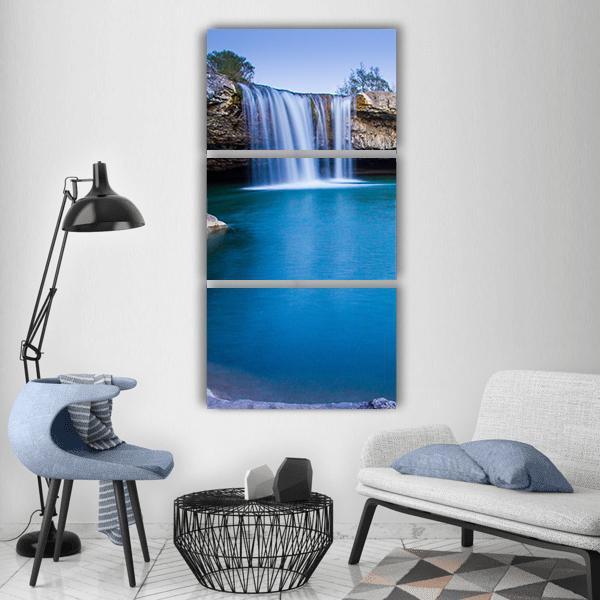 Zaecki Krov Waterfall In Croatia Vertical Canvas Wall Art-3 Vertical-Gallery Wrap-12" x 25"-Tiaracle