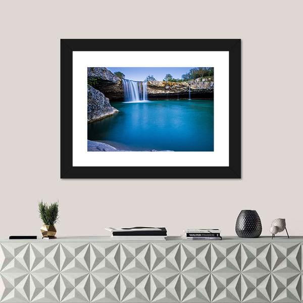 Zaecki Krov Waterfall In Croatia Vertical Canvas Wall Art-3 Vertical-Gallery Wrap-12" x 25"-Tiaracle