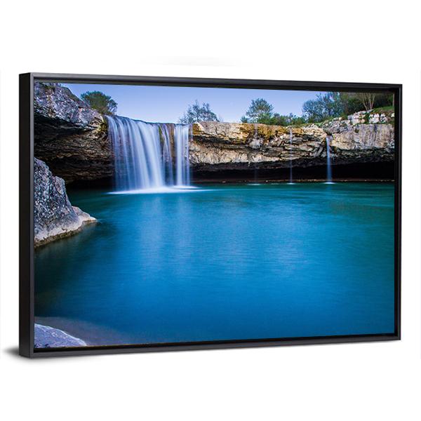 Zaecki Krov Waterfall In Croatia Vertical Canvas Wall Art-3 Vertical-Gallery Wrap-12" x 25"-Tiaracle