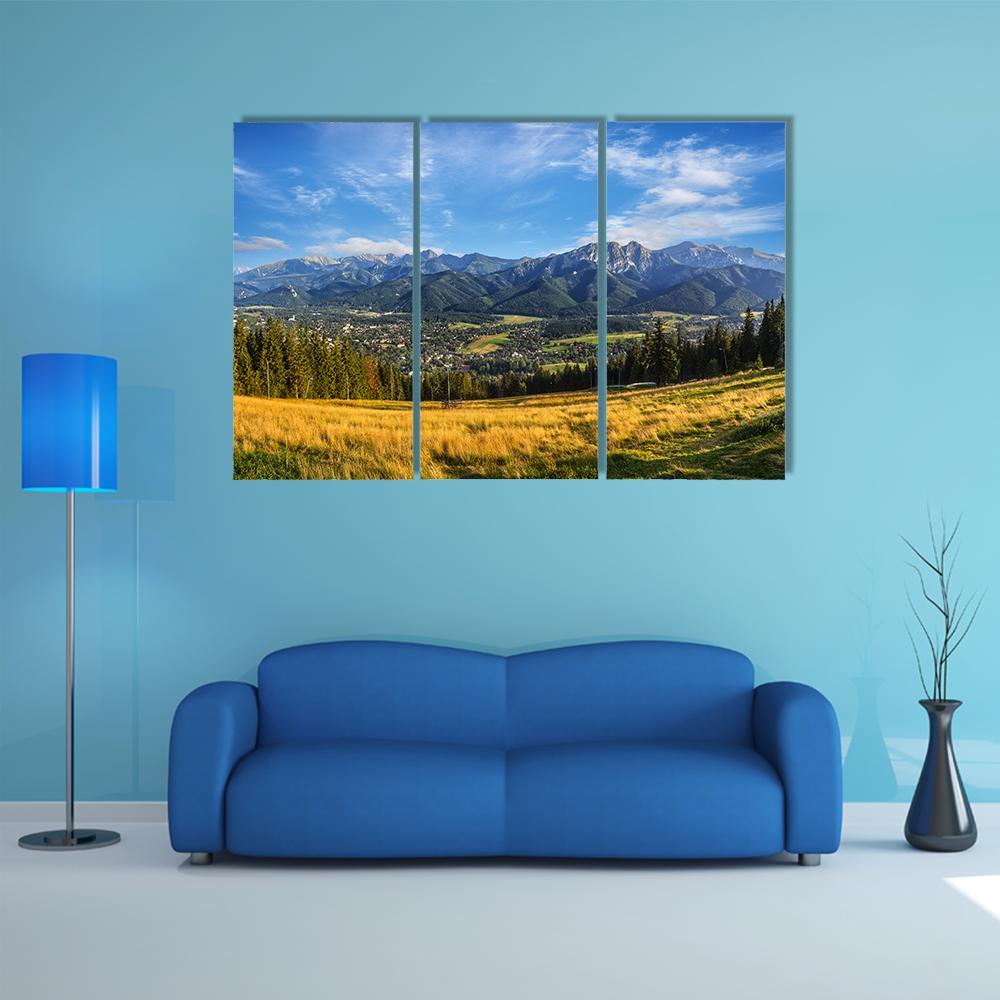Zakopane In Summer Canvas Wall Art-3 Horizontal-Gallery Wrap-37" x 24"-Tiaracle