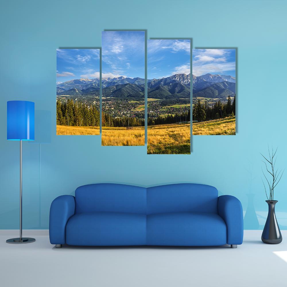 Zakopane In Summer Canvas Wall Art-4 Pop-Gallery Wrap-50" x 32"-Tiaracle