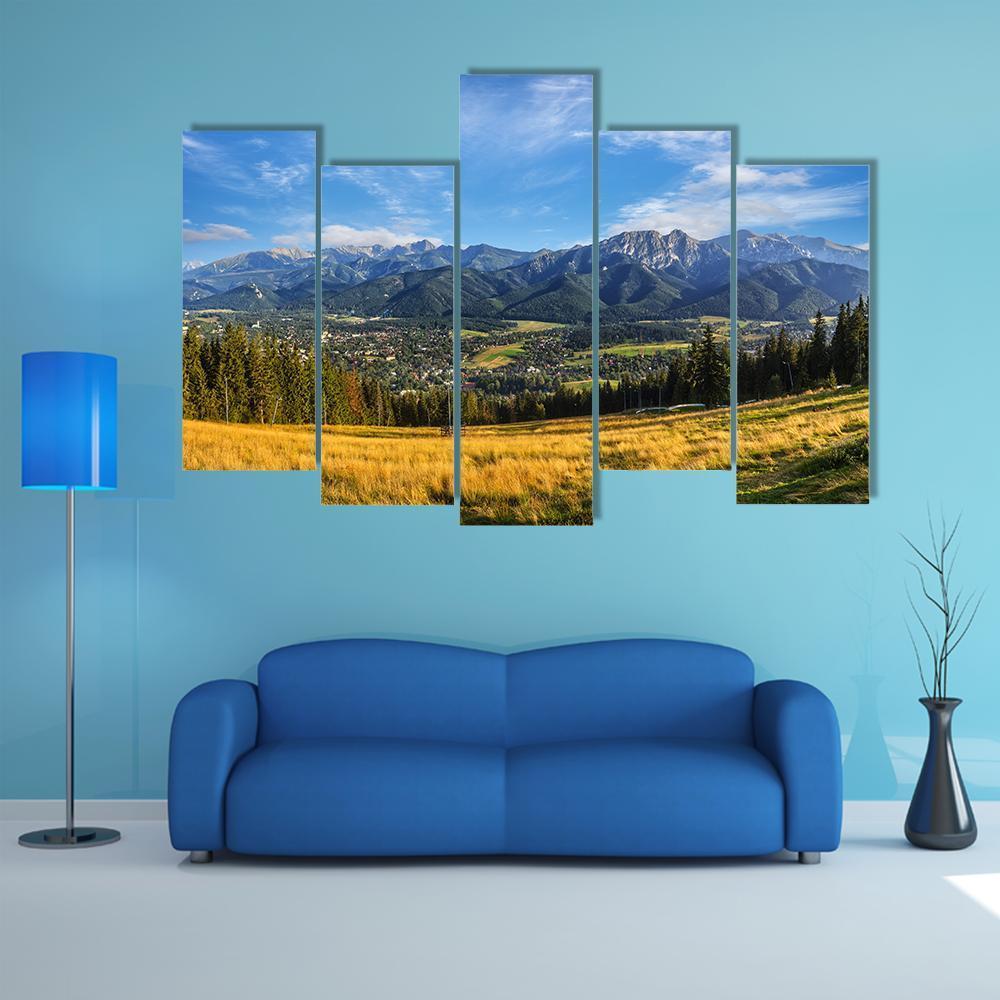 Zakopane In Summer Canvas Wall Art-5 Pop-Gallery Wrap-47" x 32"-Tiaracle