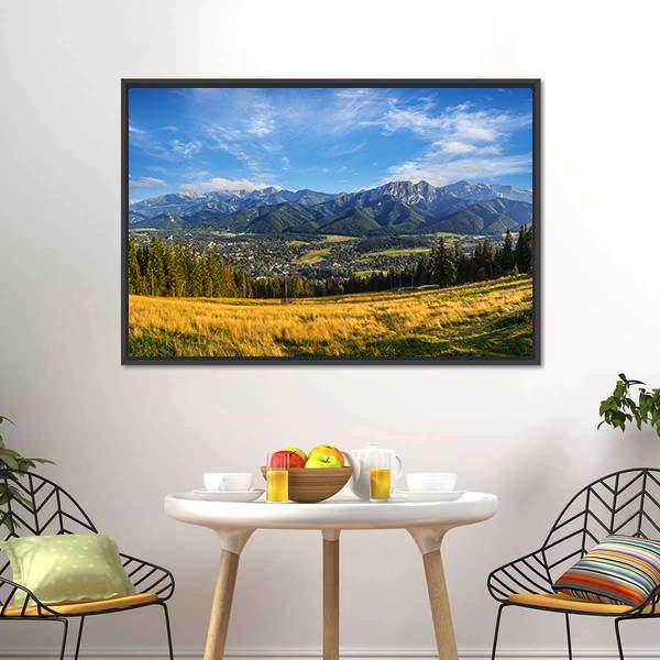 Zakopane In Summer Canvas Wall Art-3 Horizontal-Gallery Wrap-25" x 16"-Tiaracle