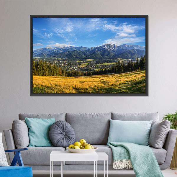 Zakopane In Summer Canvas Wall Art-3 Horizontal-Gallery Wrap-25" x 16"-Tiaracle