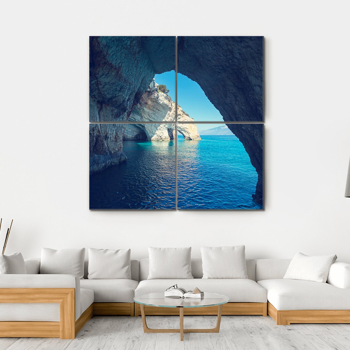 Zakynthos Island Greece Canvas Wall Art-4 Square-Gallery Wrap-17" x 17"-Tiaracle