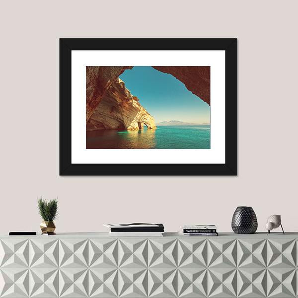 Zakynthos Island In Greece Canvas Wall Art-1 Piece-Framed Print-20" x 16"-Tiaracle