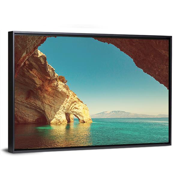 Zakynthos Island In Greece Canvas Wall Art-3 Horizontal-Gallery Wrap-25" x 16"-Tiaracle