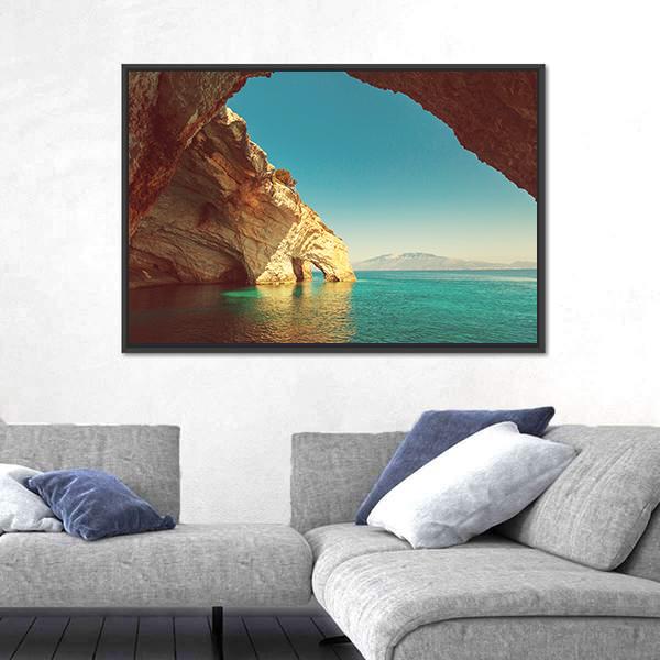 Zakynthos Island In Greece Canvas Wall Art-3 Horizontal-Gallery Wrap-25" x 16"-Tiaracle