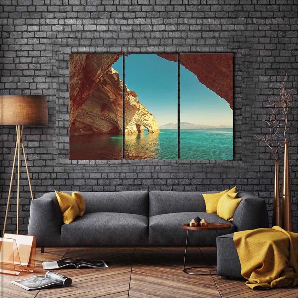 Zakynthos Island In Greece Canvas Wall Art-3 Horizontal-Gallery Wrap-37" x 24"-Tiaracle