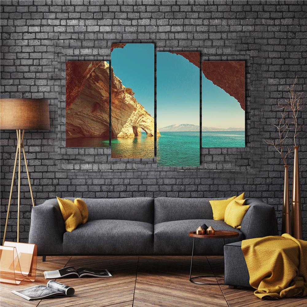 Zakynthos Island In Greece Canvas Wall Art-4 Pop-Gallery Wrap-50" x 32"-Tiaracle