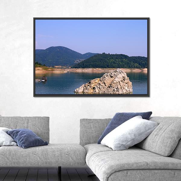 Zaovine Lake On Tara Mountain Landscape Panoramic Canvas Wall Art-1 Piece-36" x 12"-Tiaracle