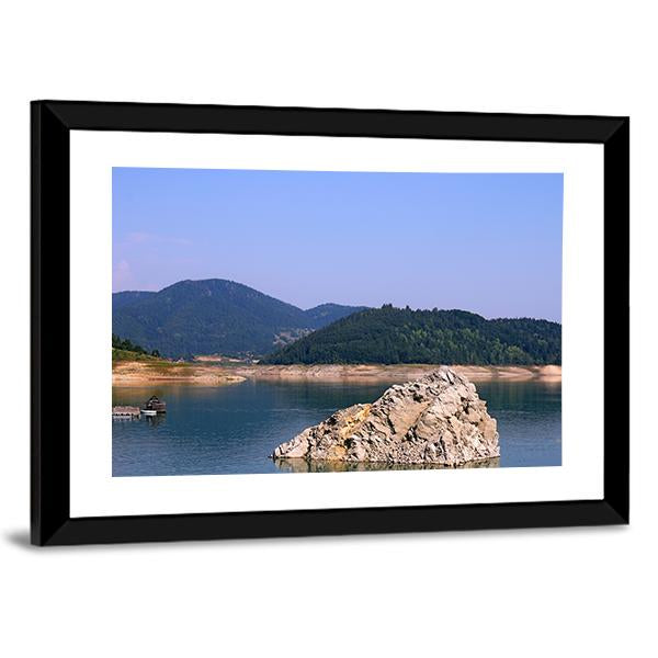 Zaovine Lake On Tara Mountain Landscape Panoramic Canvas Wall Art-1 Piece-36" x 12"-Tiaracle