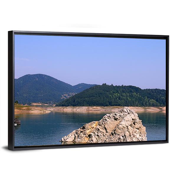 Zaovine Lake On Tara Mountain Landscape Panoramic Canvas Wall Art-1 Piece-36" x 12"-Tiaracle