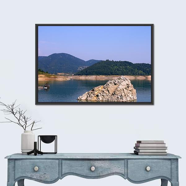 Zaovine Lake On Tara Mountain Landscape Panoramic Canvas Wall Art-1 Piece-36" x 12"-Tiaracle