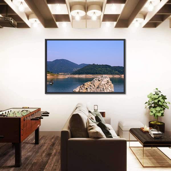 Zaovine Lake On Tara Mountain Landscape Panoramic Canvas Wall Art-1 Piece-36" x 12"-Tiaracle