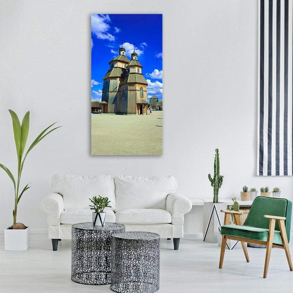 Zaporozhye City Church In Ukraine Vertical Canvas Wall Art-1 Vertical-Gallery Wrap-12" x 24"-Tiaracle