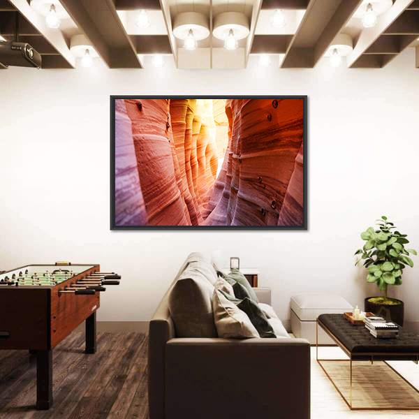 Zebra Slot Canyon Utah USA Canvas Wall Art-5 Horizontal-Gallery Wrap-22" x 12"-Tiaracle