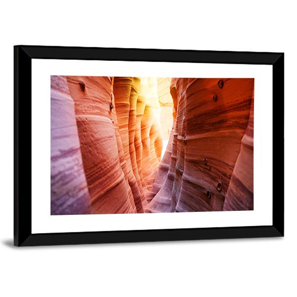 Zebra Slot Canyon Utah USA Canvas Wall Art-5 Horizontal-Gallery Wrap-22" x 12"-Tiaracle