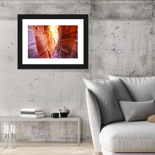 Zebra Slot Canyon Utah USA Canvas Wall Art-5 Horizontal-Gallery Wrap-22" x 12"-Tiaracle