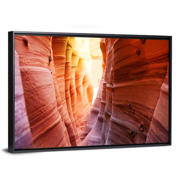 Zebra Slot Canyon Utah USA Canvas Wall Art-5 Horizontal-Gallery Wrap-22" x 12"-Tiaracle