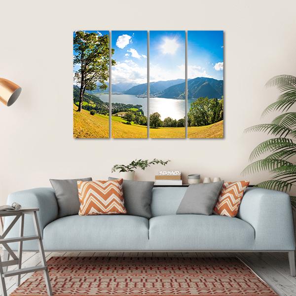 Zeller Lake In Salzburg Austria Canvas Wall Art-4 Horizontal-Gallery Wrap-34" x 24"-Tiaracle