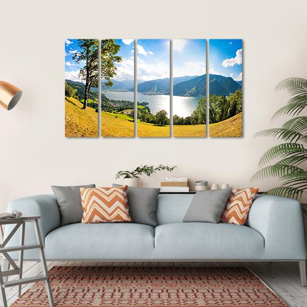 Zeller Lake In Salzburg Austria Canvas Wall Art-5 Horizontal-Gallery Wrap-22" x 12"-Tiaracle