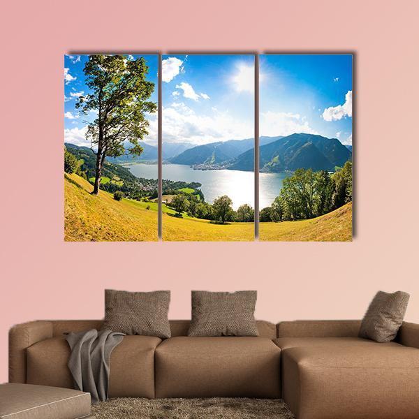 Zeller Lake In Salzburg Austria Canvas Wall Art-3 Horizontal-Gallery Wrap-37" x 24"-Tiaracle