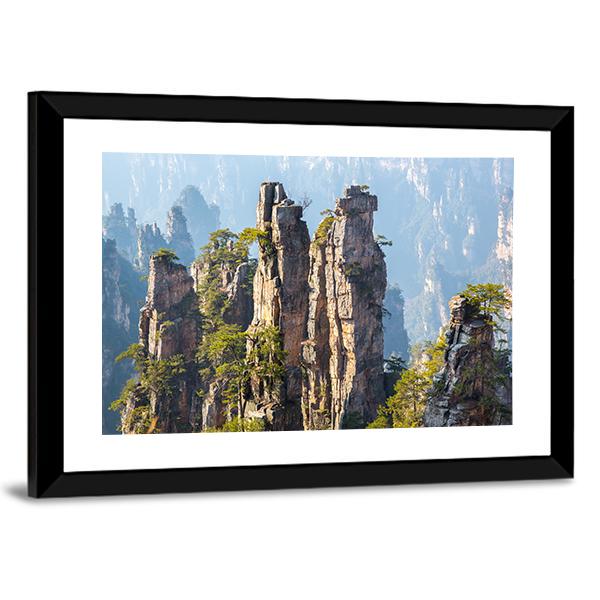 Zhangjiajie Forest Park In Wulingyuan China Canvas Wall Art-3 Horizontal-Gallery Wrap-25" x 16"-Tiaracle