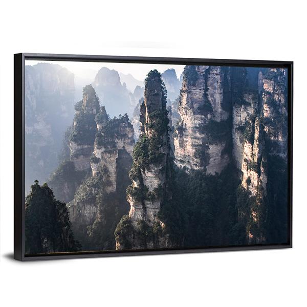 Zhangjiajie National Forest Park In China Canvas Wall Art-3 Horizontal-Gallery Wrap-25" x 16"-Tiaracle