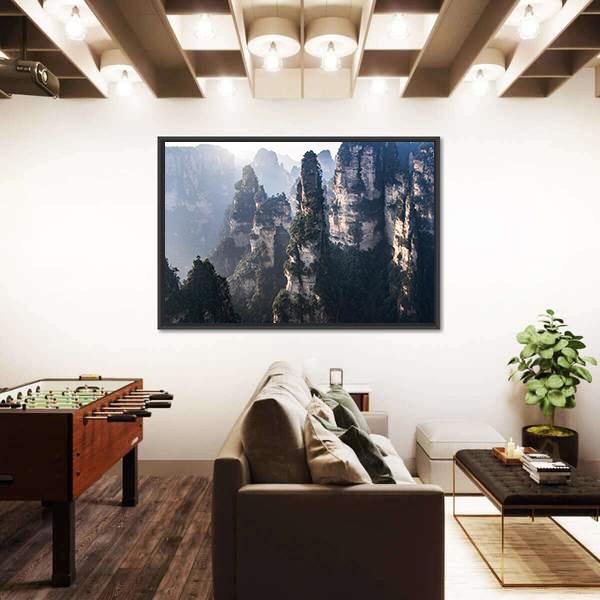 Zhangjiajie National Forest Park In China Canvas Wall Art-3 Horizontal-Gallery Wrap-25" x 16"-Tiaracle