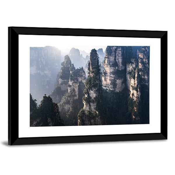Zhangjiajie National Forest Park In China Canvas Wall Art-3 Horizontal-Gallery Wrap-25" x 16"-Tiaracle