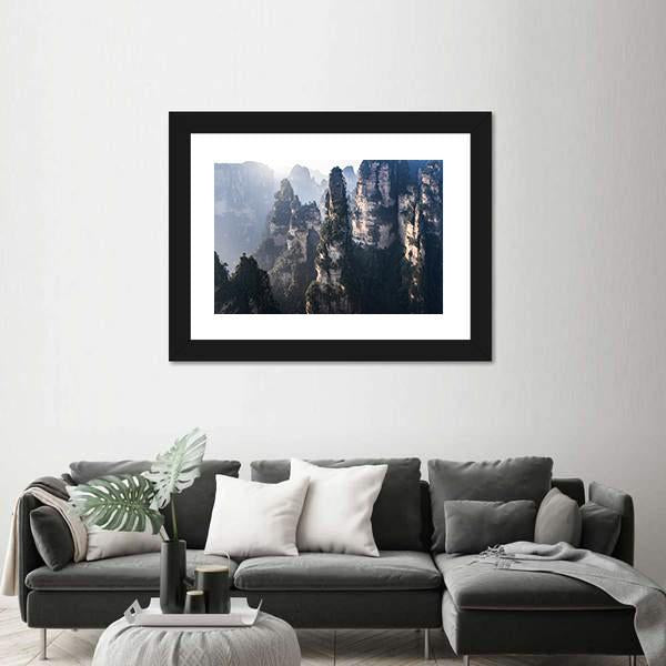 Zhangjiajie National Forest Park In China Canvas Wall Art-3 Horizontal-Gallery Wrap-25" x 16"-Tiaracle