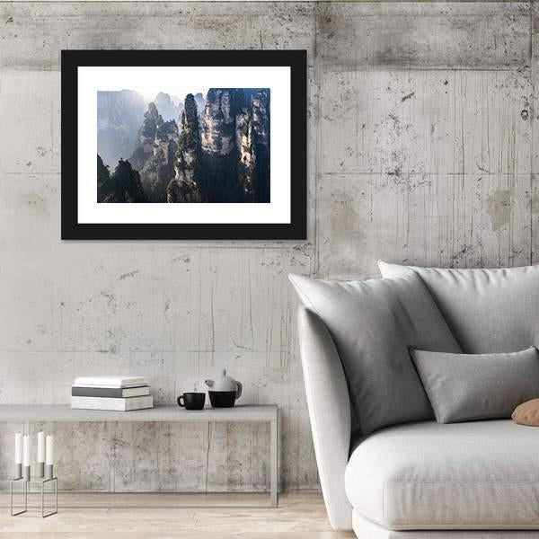 Zhangjiajie National Forest Park In China Canvas Wall Art-3 Horizontal-Gallery Wrap-25" x 16"-Tiaracle
