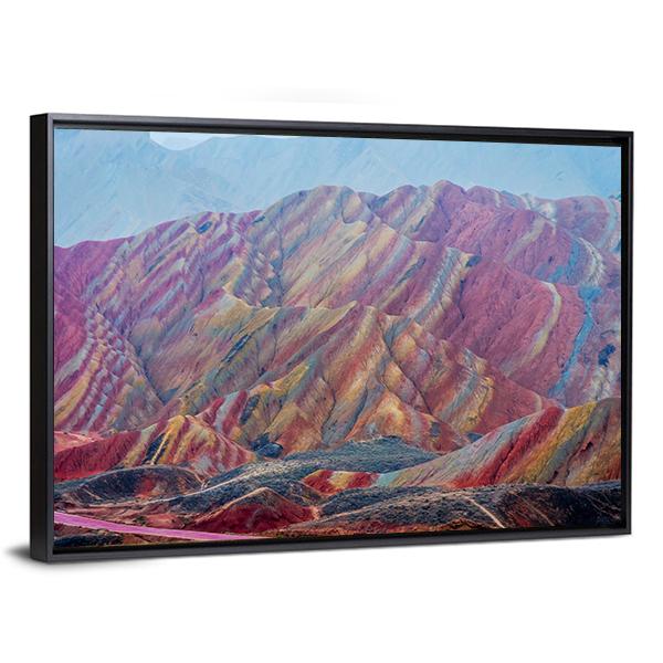 Zhangye National Geopark Canvas Wall Art-3 Horizontal-Gallery Wrap-25" x 16"-Tiaracle