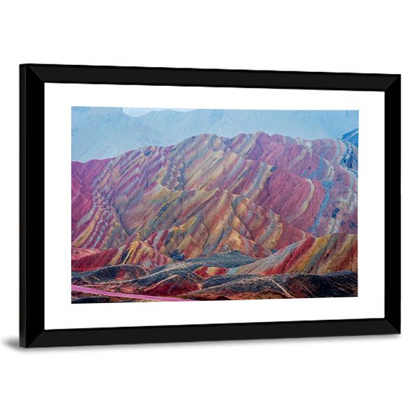 Zhangye National Geopark Canvas Wall Art-3 Horizontal-Gallery Wrap-25" x 16"-Tiaracle
