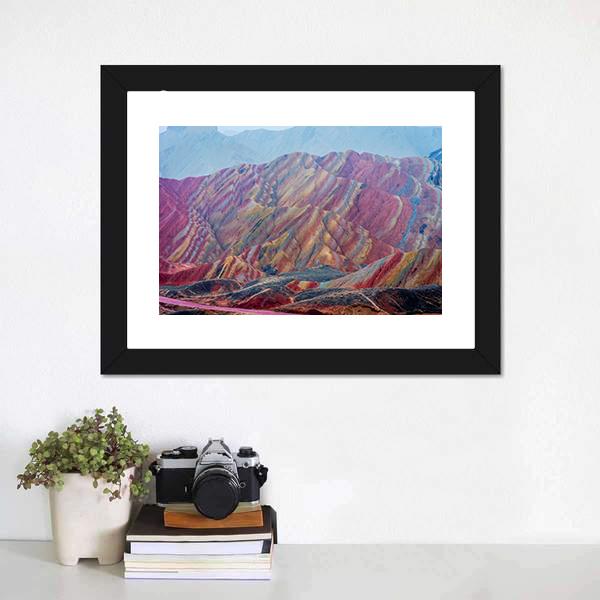 Zhangye National Geopark Canvas Wall Art-3 Horizontal-Gallery Wrap-25" x 16"-Tiaracle
