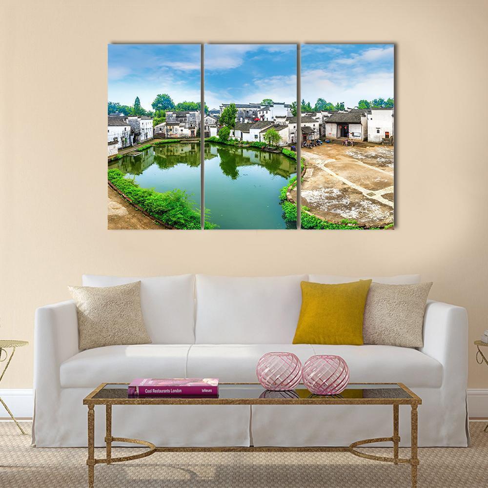 Zhuge Bagua Village Scenic Area Canvas Wall Art-3 Horizontal-Gallery Wrap-37" x 24"-Tiaracle