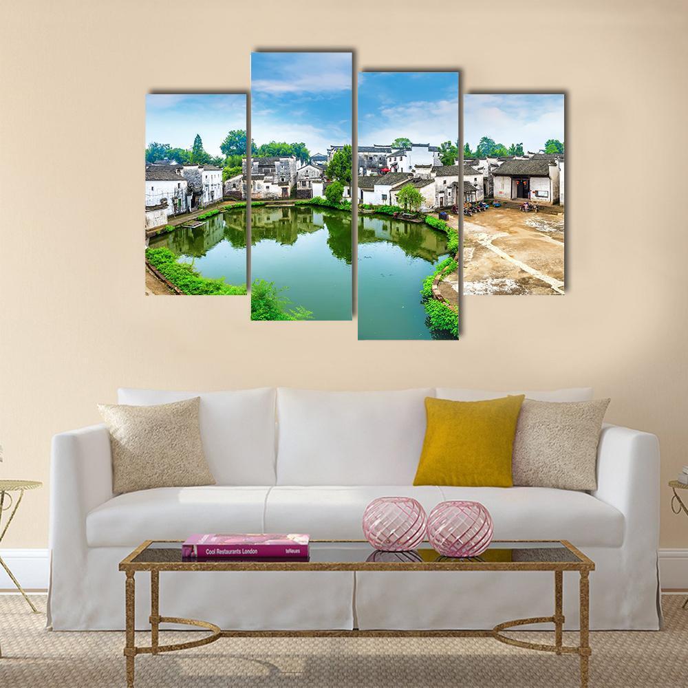 Zhuge Bagua Village Scenic Area Canvas Wall Art-4 Pop-Gallery Wrap-50" x 32"-Tiaracle