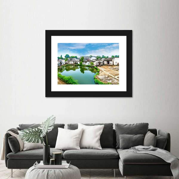 Zhuge Bagua Village Scenic Area Panoramic Canvas Wall Art-1 Piece-36" x 12"-Tiaracle