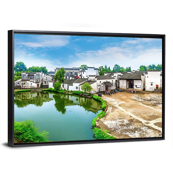 Zhuge Bagua Village Scenic Area Panoramic Canvas Wall Art-1 Piece-36" x 12"-Tiaracle