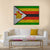 Zimbabwe Flag Canvas Wall Art-1 Piece-Gallery Wrap-36" x 24"-Tiaracle