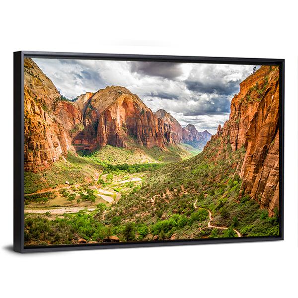 Zion National Park Canvas Wall Art-3 Horizontal-Gallery Wrap-25" x 16"-Tiaracle