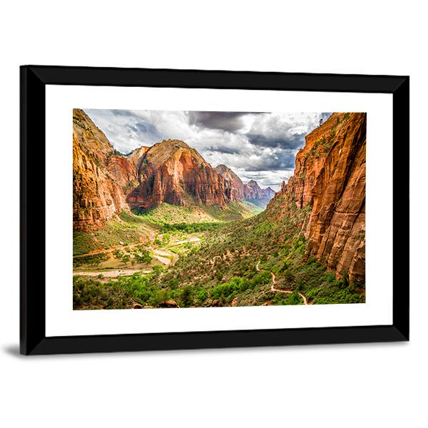 Zion National Park Canvas Wall Art-3 Horizontal-Gallery Wrap-25" x 16"-Tiaracle